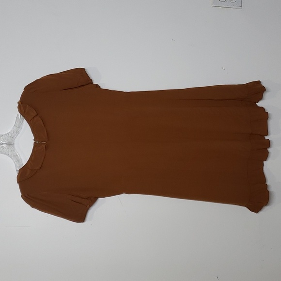 NWT Honey Punch V-Neck Mini Dress Ruffle Collar Empire Waist - Picture 13 of 13